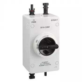 DC jungiklis 2P, 32A, 1000VDC, MC4, IP66
