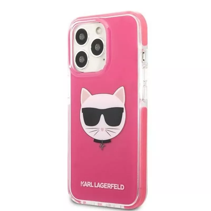 Karl Lagerfeld KLHCP13XTPECPI Iphone 13 Pro Max 6.7 Hardcase Fuchsia/FUSCHIA Choupette Head