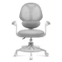 Fotel obrotowy mark adler Junior 4.5 szary — ergonomiczny fotel biurkowy, regulowana wysokość 40–50 cm, oparcie z siatki, podstawa na kółkach, podłokietniki, podparcie lędźwiowe