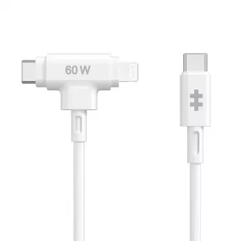 Przewód USB HYPER HyperJuice USB 2.0 1,5 m USB-C USB-C/Lightning Biały