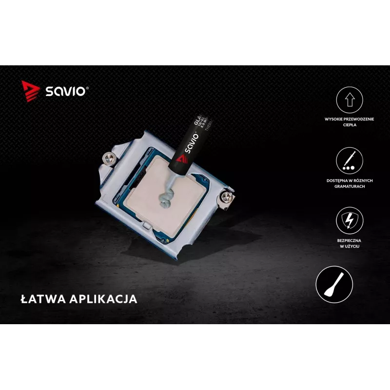 Pasta termoprzewodząca SAVIO TG-02 8,5 W/mK 2 g