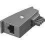 Adapter Goobay TAE, wtyk TAE-F > gniazdo RJ45 (8P2C), szary (45736)