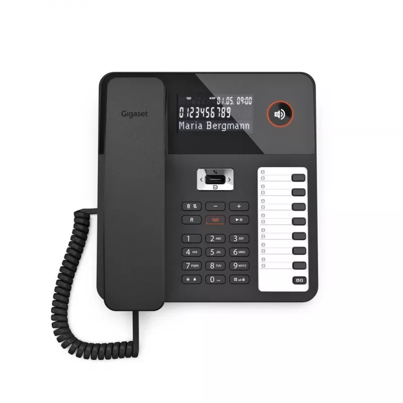 Telefon DECT Gigaset DESK 800A słuchawka przewodowa 200 wpisów książki telefonicznej czarny
