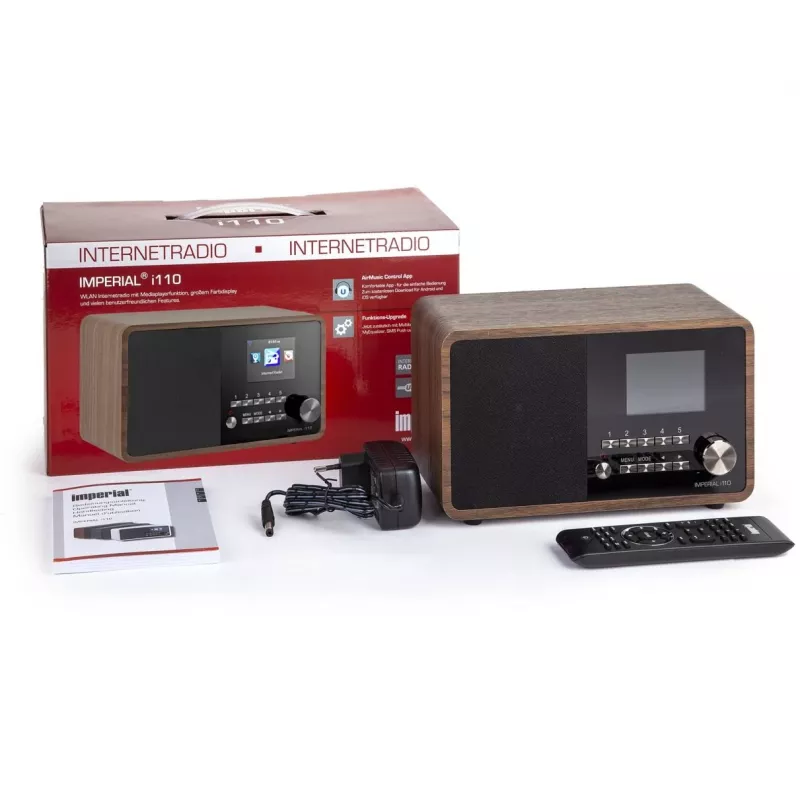 DABMAN i110 WLAN-Internet-Radio + Media-Player-Funktion. Wood