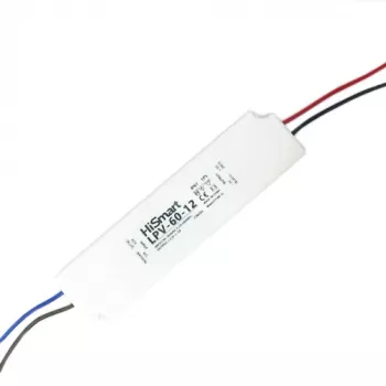 Sterownik LED MEAN WELL LPV-60-12, 60 W 12 V DC, wejście 90–264 V AC, biały, -30–70°C