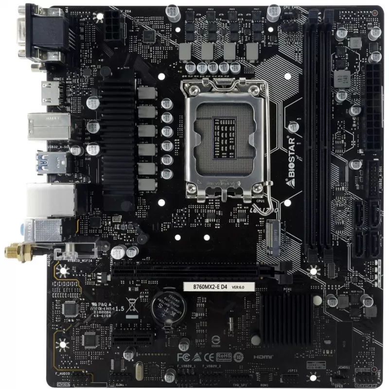 BIOSTAR B760MX2-E D4 Micro-ATX Motherboard