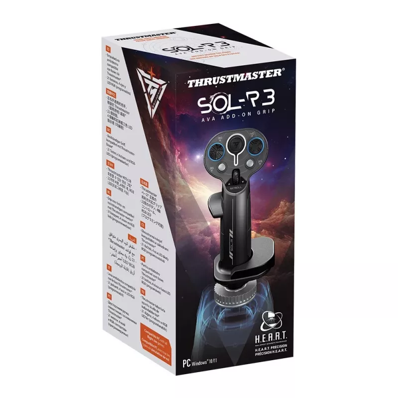 Dodatkowy uchwyt do drążka Thrustmaster Sol-R 3 AVA, czarny, USB Type-C, analogowo-cyfrowy, PC, 75×115×200 mm