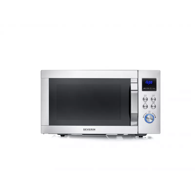 Kuchenka mikrofalowa kombinowana SEVERIN MW 7918, do zabudowy wolnostojącej, 25 l, 900 W, wyświetlacz LED, srebrna