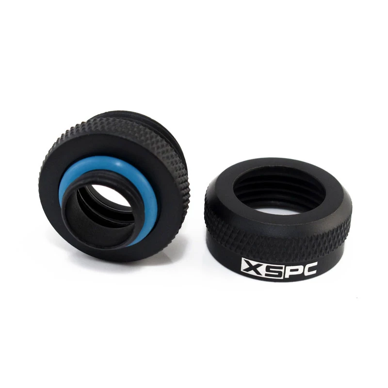 Złącze XSPC G1/4 do rurki sztywnej 14 mm, czarny mat - 8 sztuk