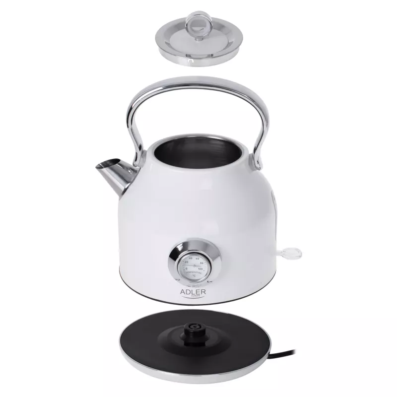Czajnik elektryczny Adler 1,7 l 2200 W Metallic biały
