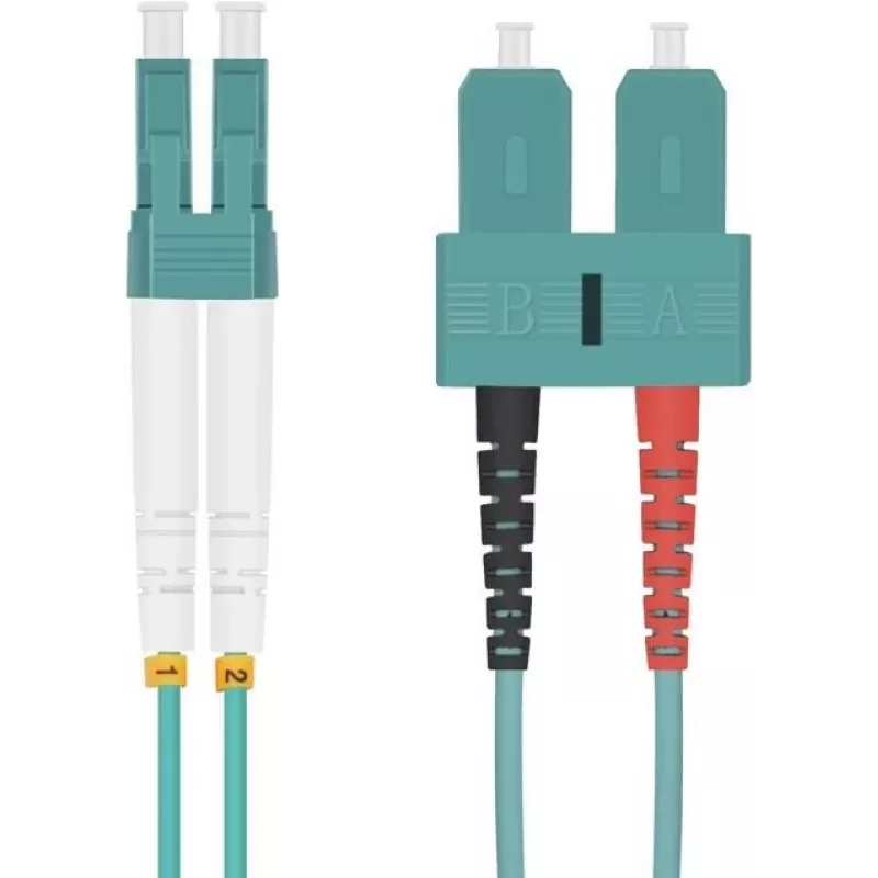 Fiber Patch kabel helos LWL 50/125µm OM3 LC do SC 15,0 m
