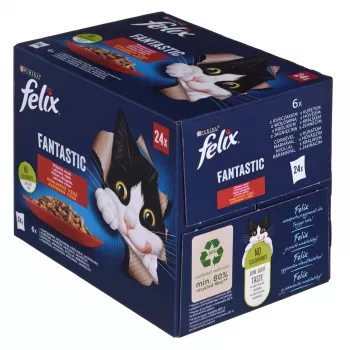 Felix Fantastic wiejskie smaki w galaretce - mokra karma dla kotów - 24x 85g