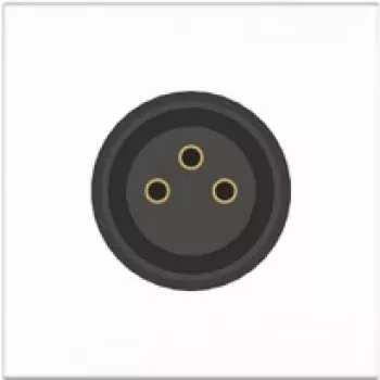 Kindermann 7464000412. Buchsen-Typ: XLR, Module Menge (max): 1 Modul(e). Produktfarbe: Weiß, Material: Kunststoff. Breite: 45 mm, Höhe: 45 mm (7464000
