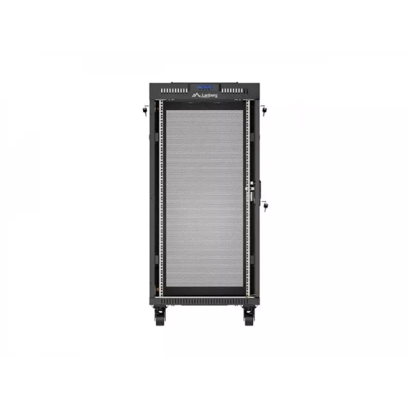 Wolnostojąca szafa rack LANBERG FF01-6824-23BL 24U 600×800 mm IP20 Czarna