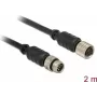 Kabel czujnika/aktuatora DeLOCK 12640 2 m M8 Czarny