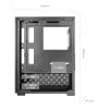 Mini Tower obudowa PC TACENS Mars Gaming MC-SE2 — Mini-ITX / Micro-ATX, czarna, okno boczne, zasilacz na dole, obsługa 2x2.5 cala + 1x3.5 cala