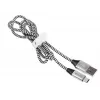 Kabel USB 2.0 Type-C męski - C męski 1,0m czarno-srebrny
