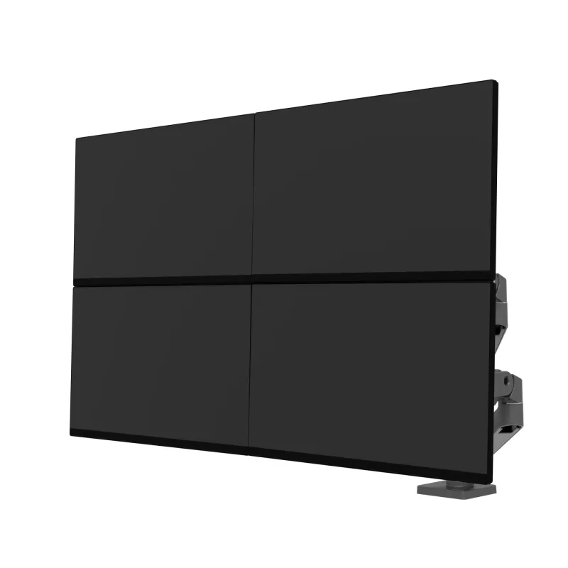 Ergotron LX Pro - Zestaw montażowy (podwójne ramię) - modułowy - na 2 monitory LCD - obok siebie - aluminium - ciemnoszary - Rozmiar ekranu: do 68,6 cm (do 27 cali) (45-686-293)