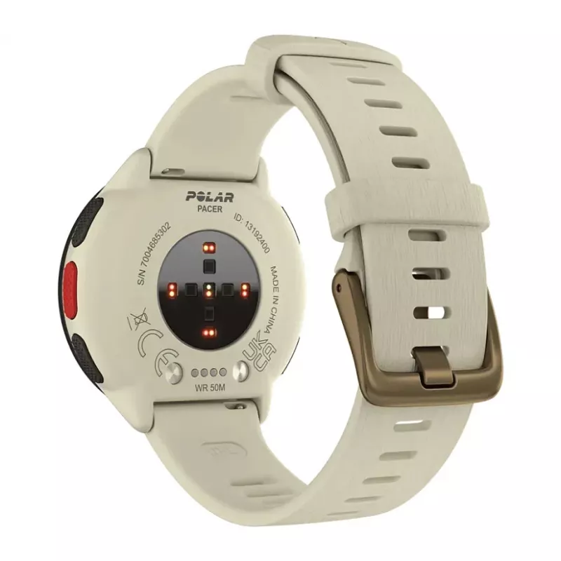 POLAR Smartwatch Polar Pacer, rozmiar S/L, czarna ramka z fioletowym silikonowym paskiem