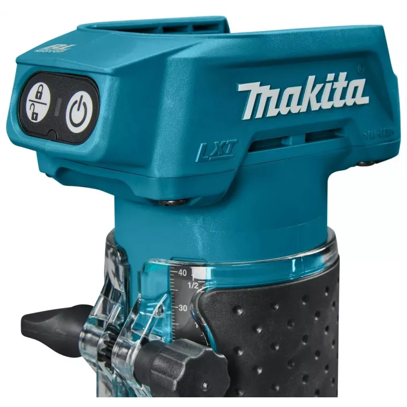 DRT52Z Makita 18V LXT bezprzewodowa frezarka górnowrzecionowa bezszczotkowa 1/4 cala - samo urządzenie