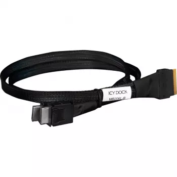 Wewnętrzny kabel SAS RAIDSONIC MB206L-B cienki 50 cm SAS 8i na OCuLink 4i