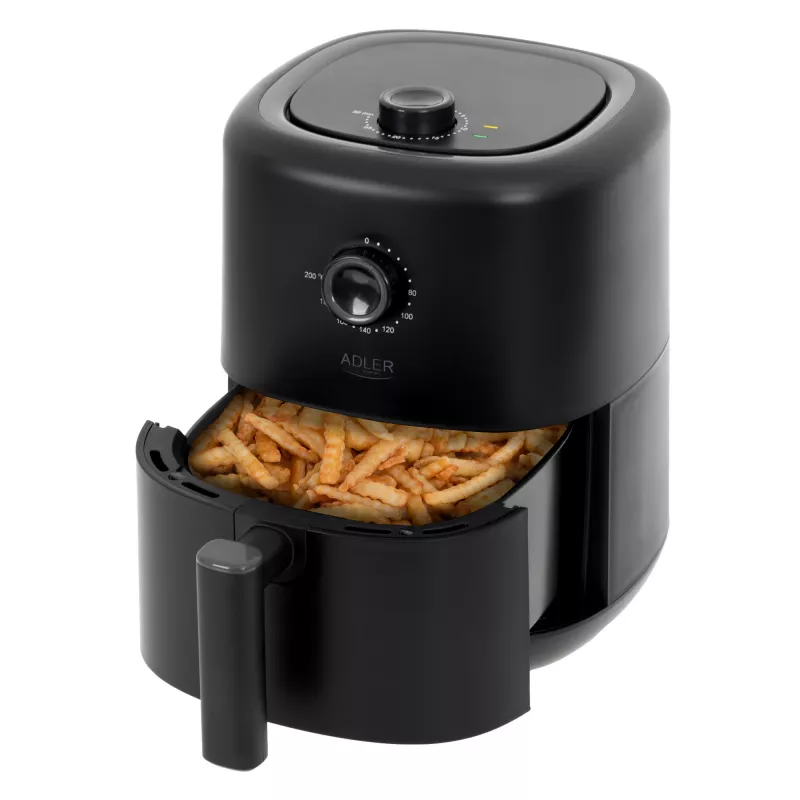 Frytkownica Adler AD 6310, pojedyncza, 3 L, 2200 W, gorące powietrze, czarna