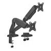 Ramie do monitora up up Economical Interactive Counterbalance Dual Monitor Arm matowa czerń VESA 75x75/100x100