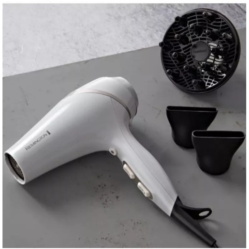 Suszarka do włosów Remington AC8901 HYDRAlux 2300 W 3 ustawienia temperatury Funkcja jonowa Dyfuzor Biała