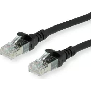 ROLINE - Kabel krosowy - RJ-45 (M) do RJ-45 (M) - 1 m - UTP - CAT 6 - bezhalogenowy, wtryskiwany, skrętka - czarny (21.15.2551)