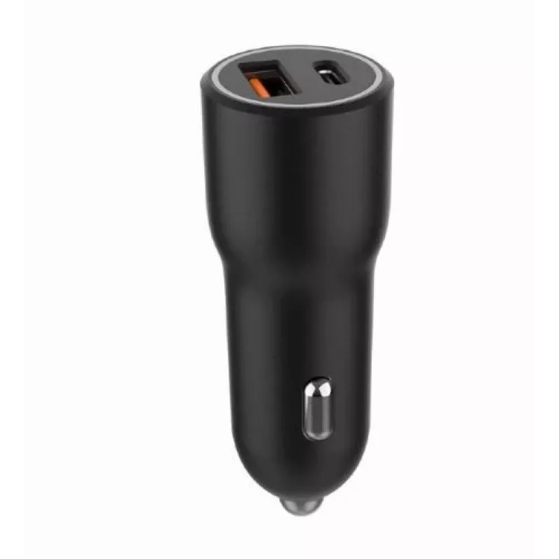 Ładowarka samochodowa do urządzeń mobilnych Gembird TA-UC-AC2PDQC38-CAR-01, USB-C, 38 W, 12–24 V, czarna
