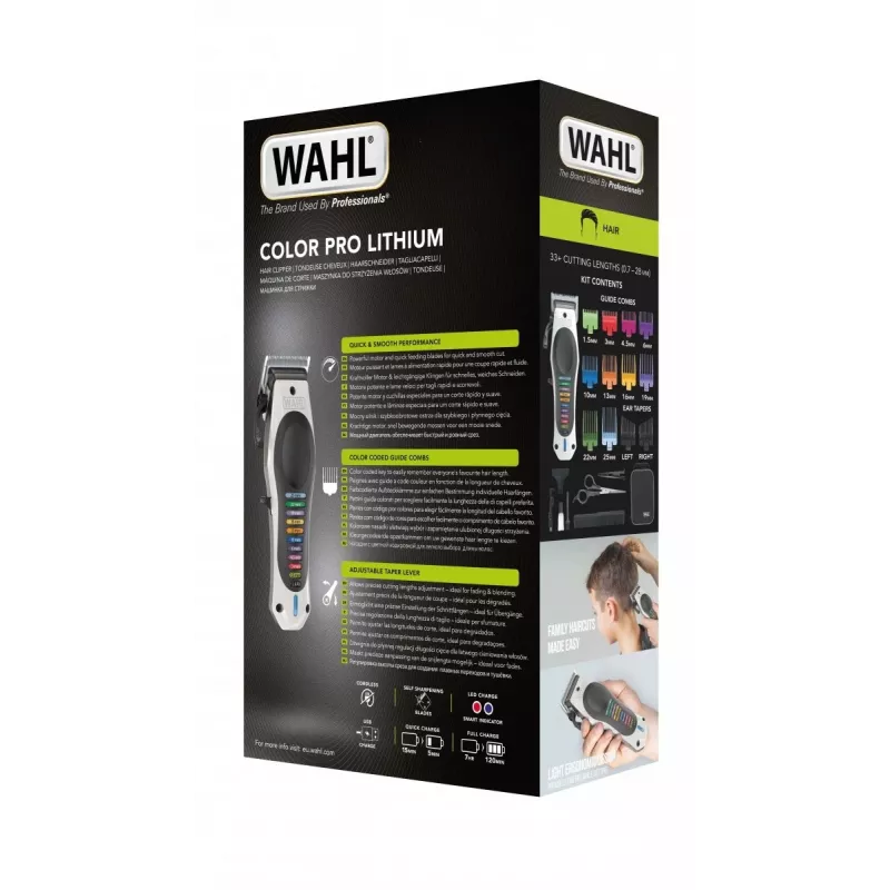 Maszynka do włosów Wahl 3028048 czarno-biała, 10 pozycji, Li-Ion