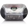 Przenośne radio z odtwarzaczem CD Lenco SCD-24TR — FM, moc wyjściowa 4 W, LCD, antena teleskopowa, AC/DC, baterie 6×C