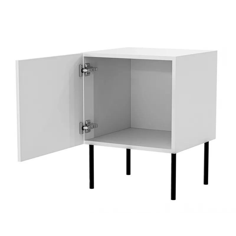 Zestaw szafek nocnych 2 szt. cama meble PALAZZO BIS 45×39×H59 cm, biały mat, MDF/płyta wiórowa