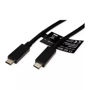 Kabel USB ROLINE 11.02.9057 USB 3.2 Gen 2 1 m USB-C Czarny
