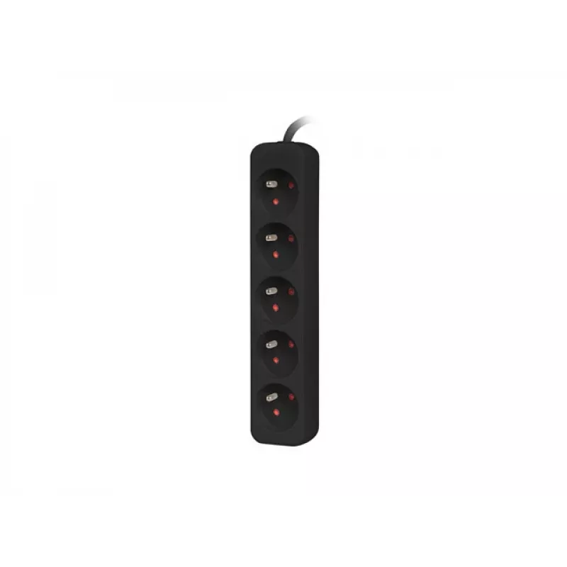 Listwa zasilająca Lanberg PS0-05E-0150-BK 1,5 m 5 gniazd AC Wewnętrzna Czarna