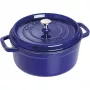 Żeliwna kokotka Staub 26 cm okrągła, ciemnoniebieska