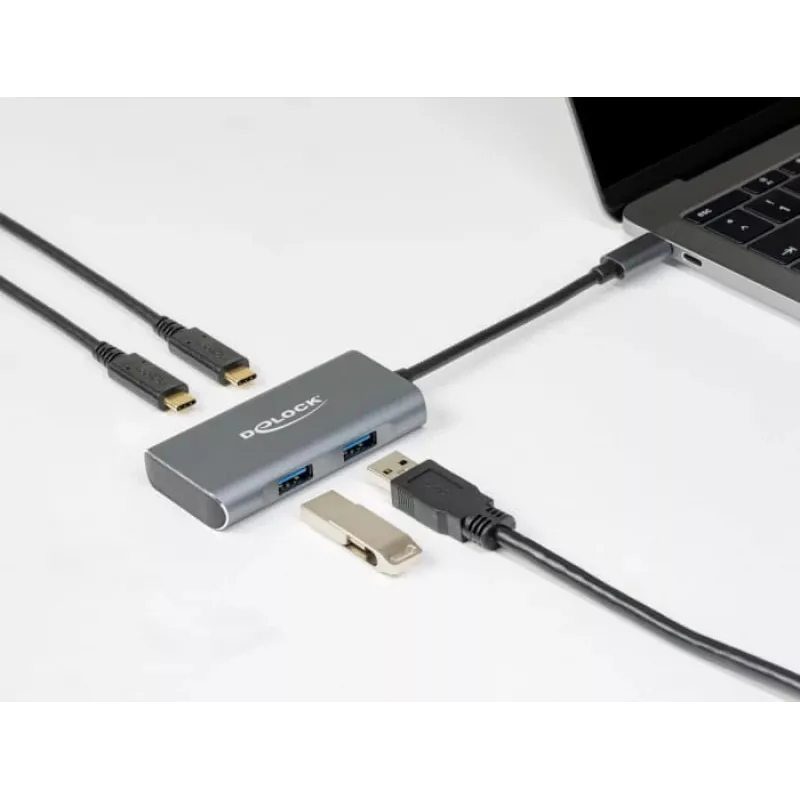USB Hub DeLOCK Zewnętrzny USB 10 Gb/s USB Type-C Hub 63260