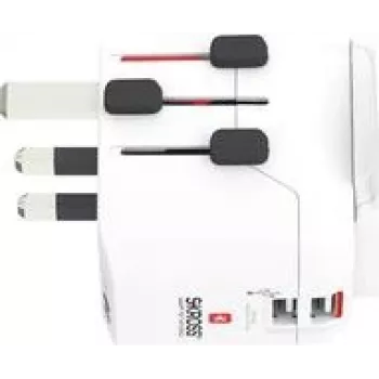 Skross 1302470 Adapter podróżny Pro Light USB (2xA) - Świat (1302470)