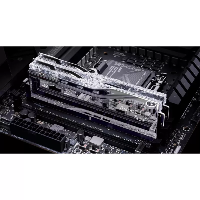 DIMM 32 GB DDR5-6400 (2x 16 GB) Dual-Kit, Arbeitsspeicher silber, F5-6400J3239G16GX2-TR5S, Trident Z5 Royal, INTEL XMP