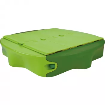 Piaskownica Simba-Dickie BIG 800056733, plastikowa, 1380×1380 mm, z wbudowanymi ławeczkami, zielona