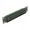 Fiber Optic Patch Panel DeLOCK 10 inch 12 Port SC Duplex zielony 1U Czarny