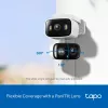 Kamera IP TP‑LINK Tapo C246D — 3 MP (2304×1296), 2,8 mm, pole widzenia 107,8°, obiektyw PTZ dual-lens, IP65, Wi‑Fi/Gigabit, microSD do 512 GB