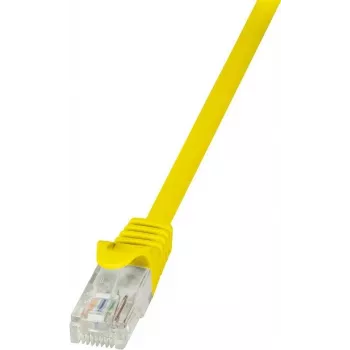LogiLink CP2097U RJ45 kabel sieciowy, kabel krosowy CAT 6 U/UTP 10,00 m żółty z osłoną zatrzaskową
