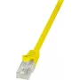 LogiLink CP2097U RJ45 kabel sieciowy, kabel krosowy CAT 6 U/UTP 10,00 m żółty z osłoną zatrzaskową