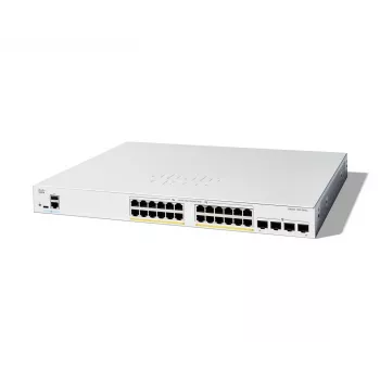 Cisco Catalyst 1200-24FP-4G Smart Switch, 24 porty GE, Full PoE, 4x1GE SFP, Ograniczona ochrona na całe życie (C1200-24FP-4G)