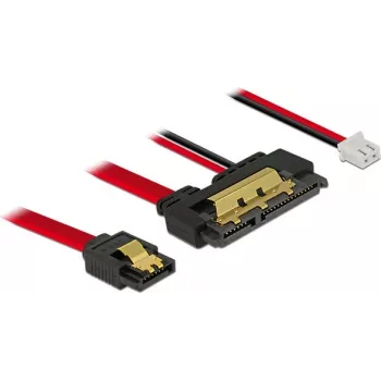 Kabel SATA DeLOCK 85242 0,3 m SATA 7-pin SATA 22-pin Czarny