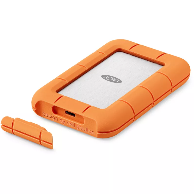 Zewnętrzny dysk SSD LaCie STND4000400 4 TB USB4 Gen 3x2 Thunderbolt USB Type-C, pomarańczowy/stal nierdzewna
