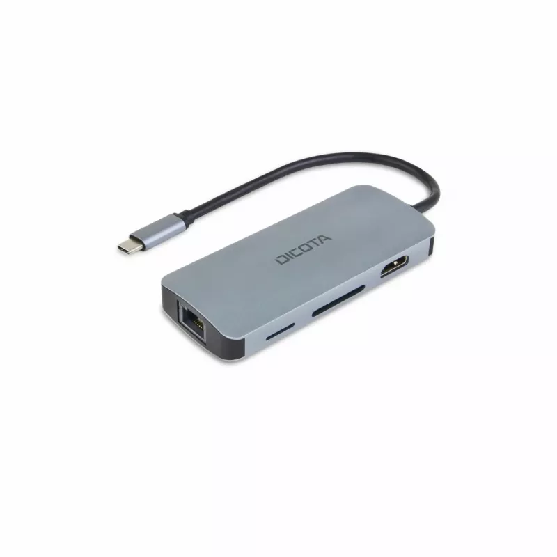 Dicota USB-C 8-in-1 Multi Hub 4K PD 100W srebrny
