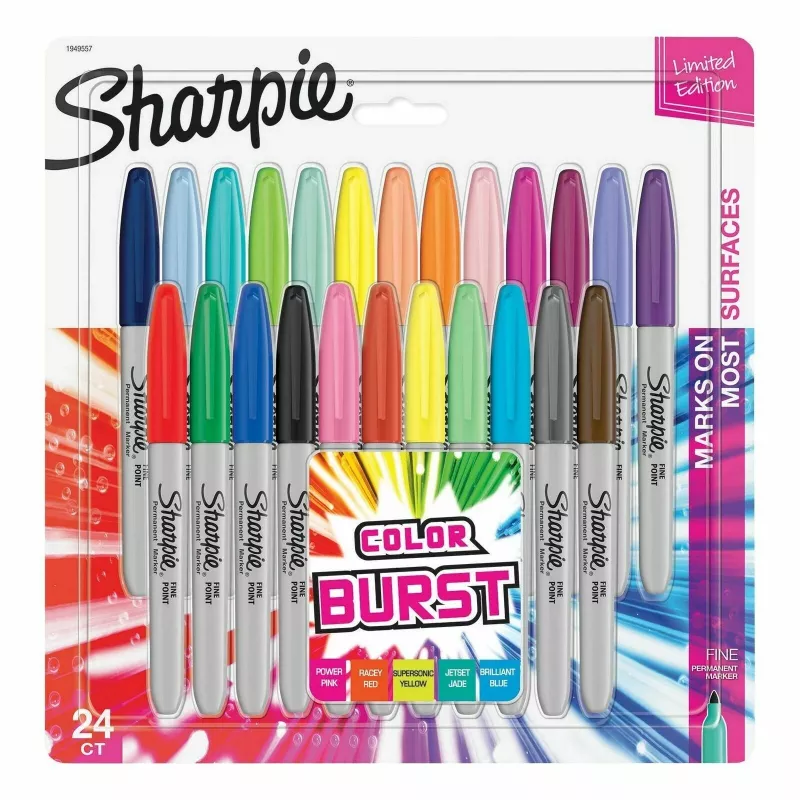 Marker Sharpie Fine 24 szt. cienka końcówka Wielokolorowy