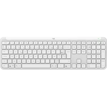 Logitech Signature cienki K950 - Klawiatura - 100% - pełnowymiarowa - Bezprzewodowa - Bluetooth 5.1 LE - AZERTY - Francuski - Złamana biel (920-012454)